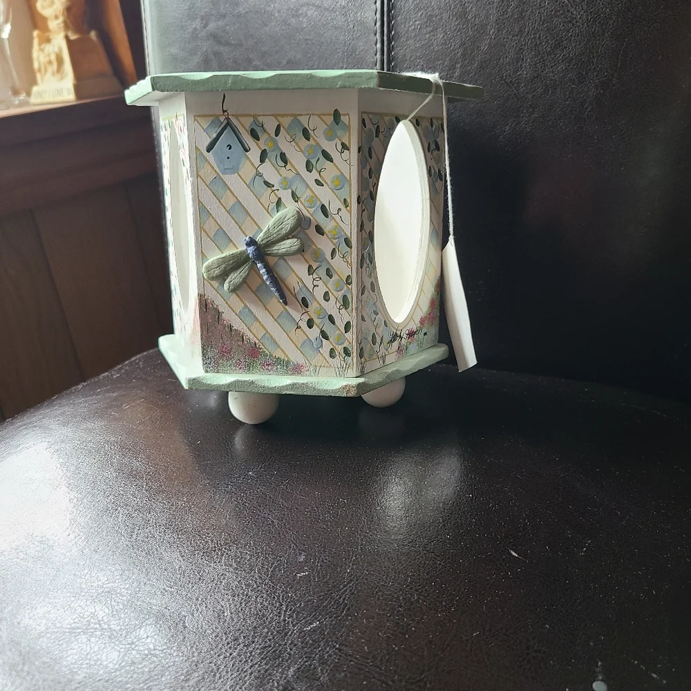 Decorative Candle Holder with Dragonfly Design